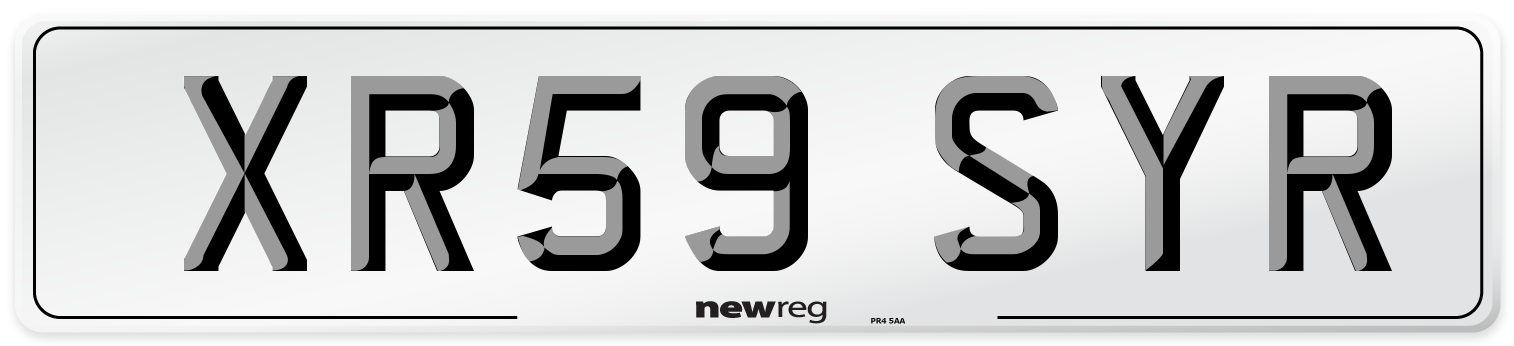XR59 SYR Number Plate from New Reg